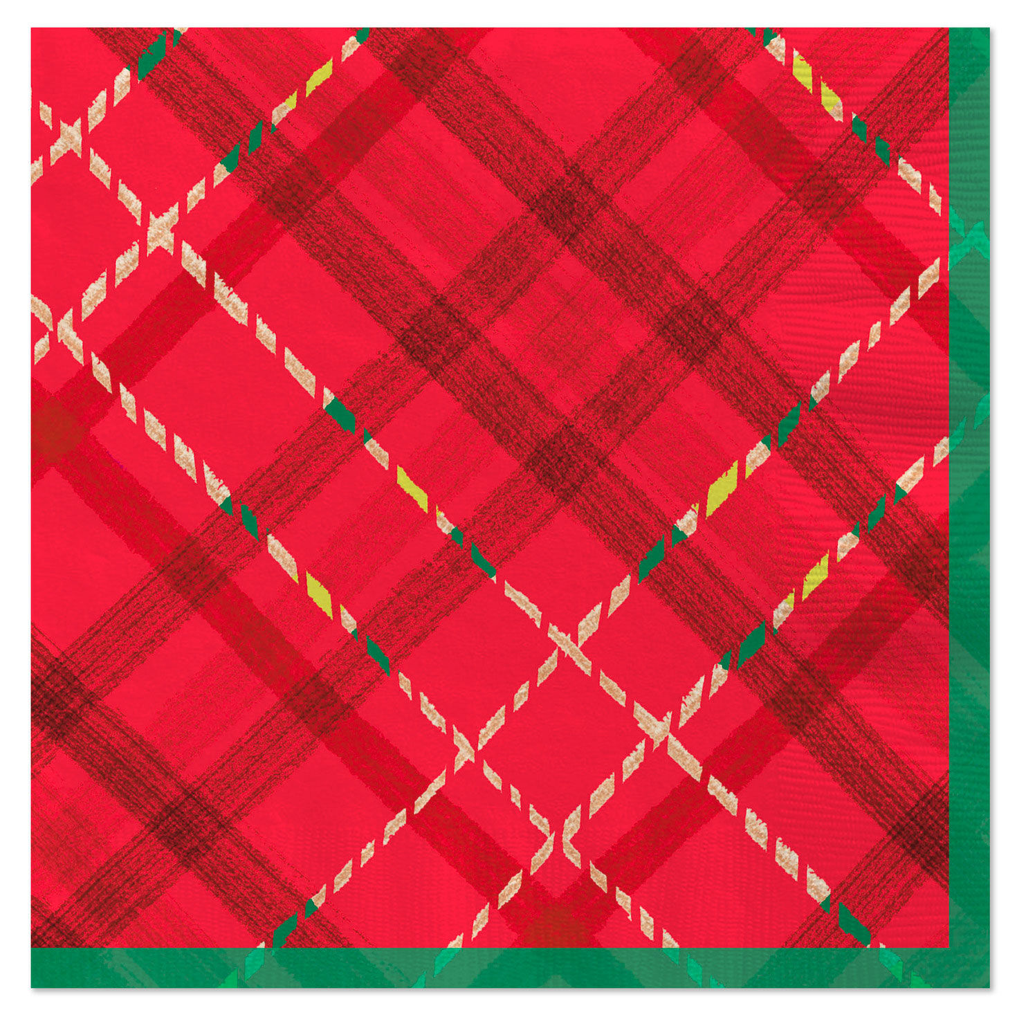 Holiday Plaid Dinner Napkins, Pack of 20