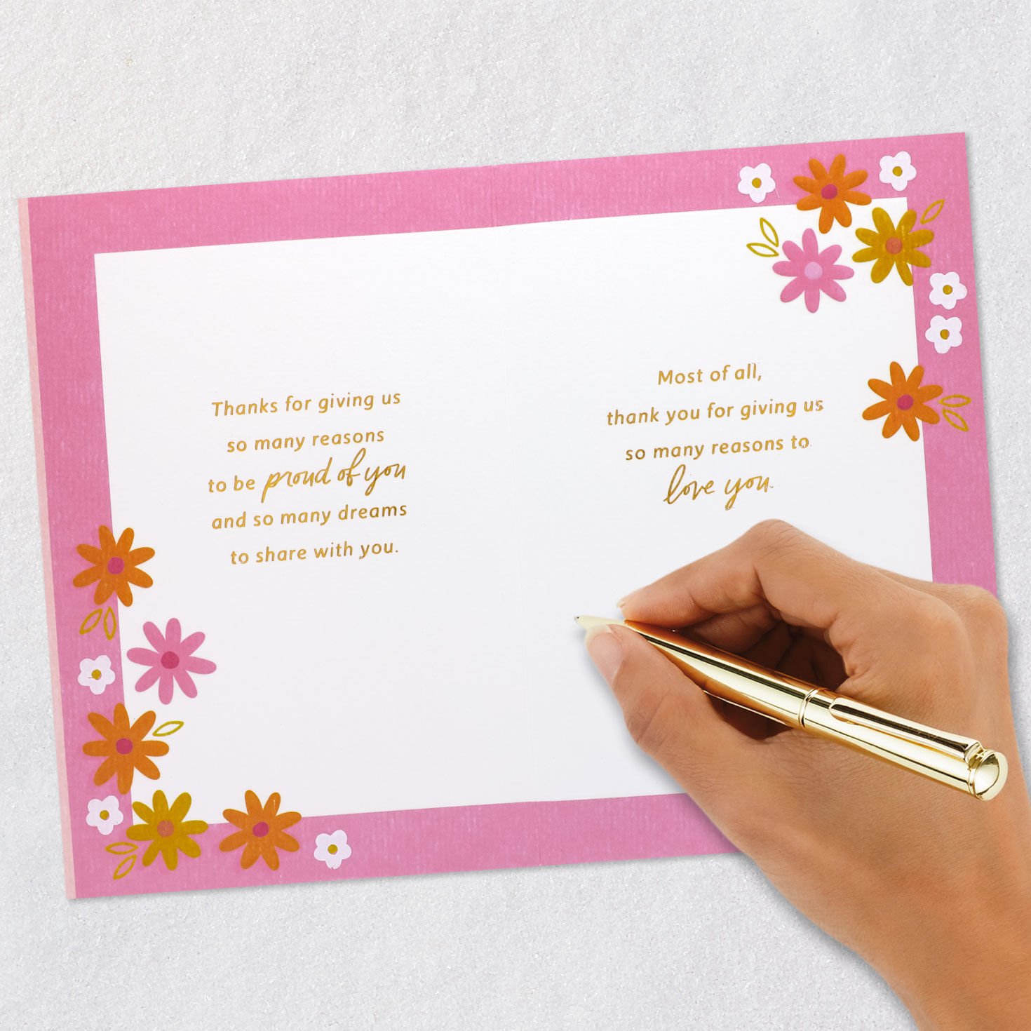 Colorful Flowers Birthday Card for Daughter Signing card image number 7