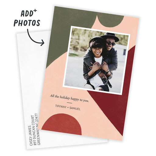 Abstract Design Flat Holiday Photo Card, 