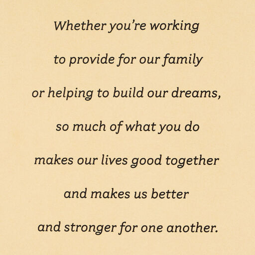 I Love the Man You Are Romantic Father's Day Card, 