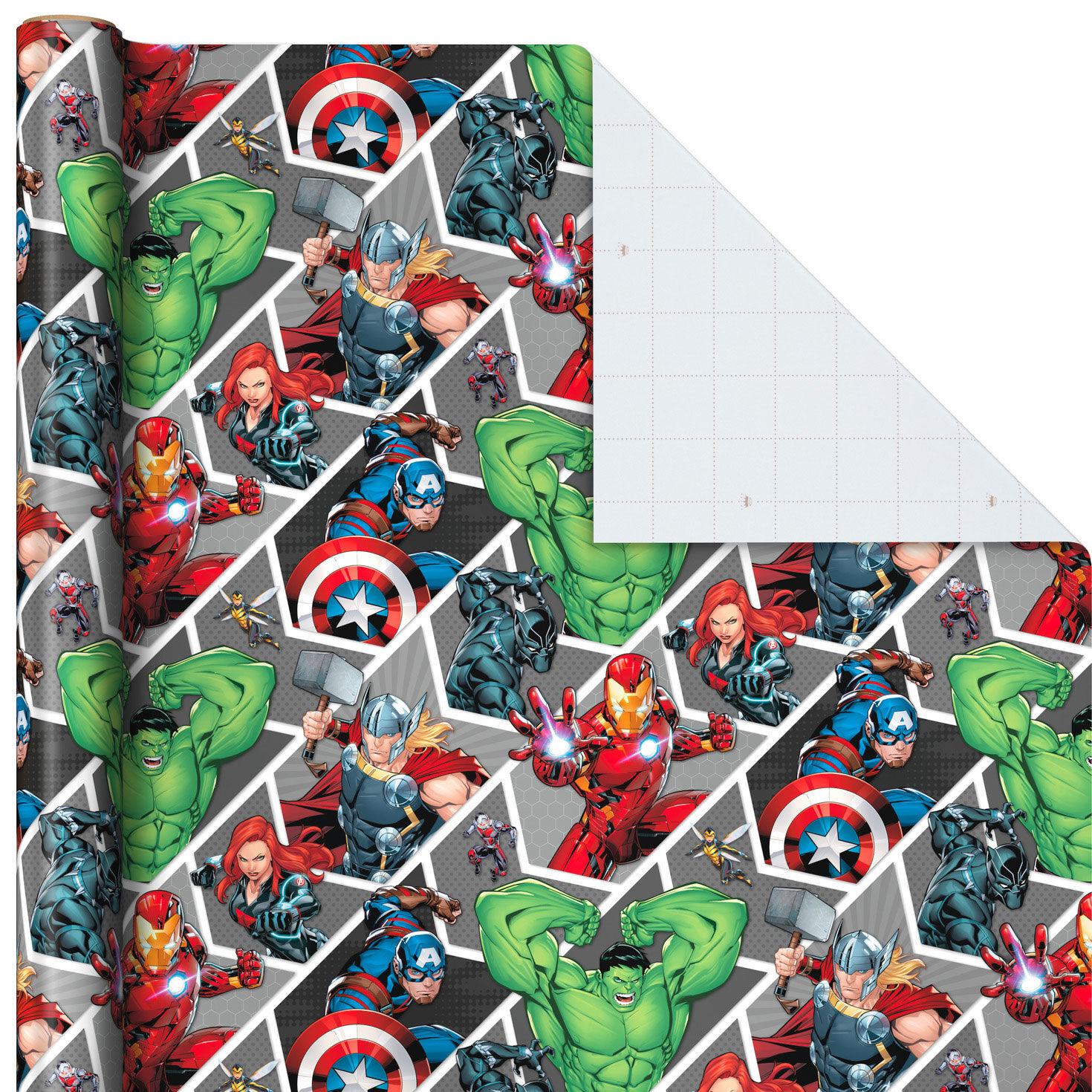 Marvel Avengers 3-Pack Wrapping Paper Rolls Wrap Square image number 5