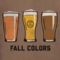 Men’s Fall Colors of Beer Brown Long Sleeve T-Shirt closeup view image number 2