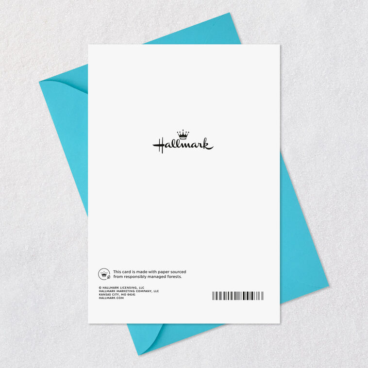 Teal With Sparkling Stars Congratulations Card Card Back with Envelope image number 7