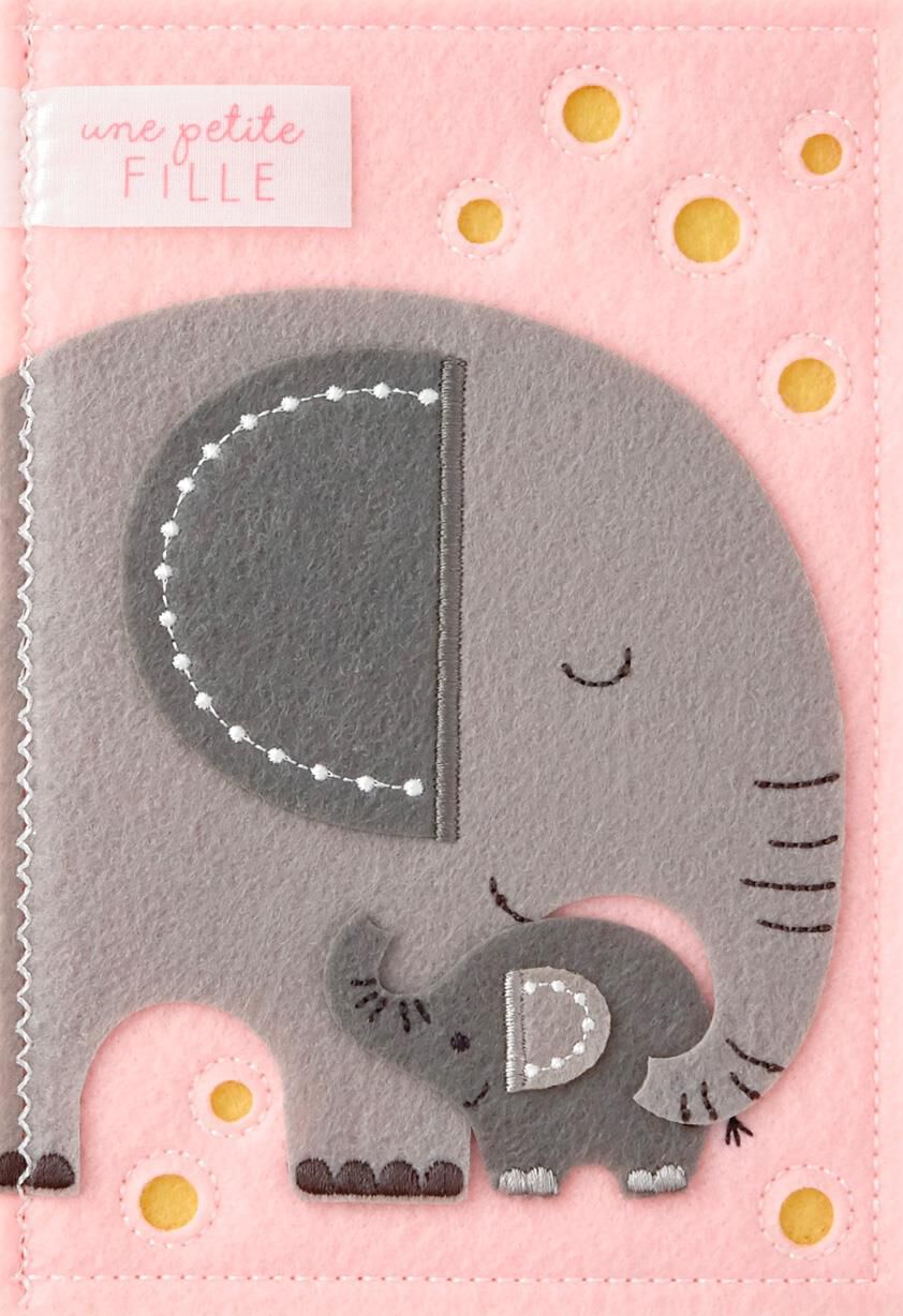 Lucky Little Girl French-Language New Baby Card