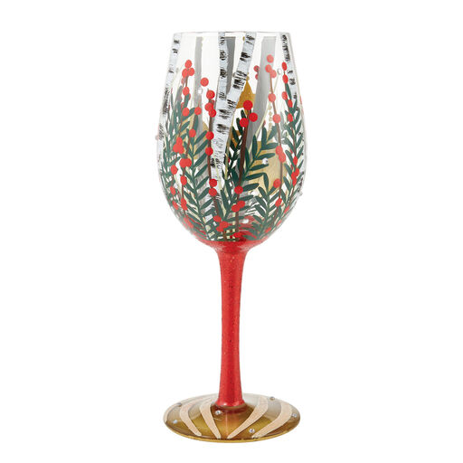 Lolita Visions of Birch Handpainted Wine Glass, 15 oz., 