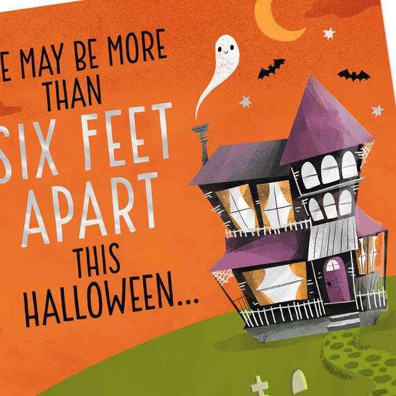 Over Six Feet Apart, But With You in Spirit Halloween Card, , large image number 4