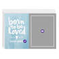Personalized Born to Be Loved Blue New Baby Photo Card, , large image number 6