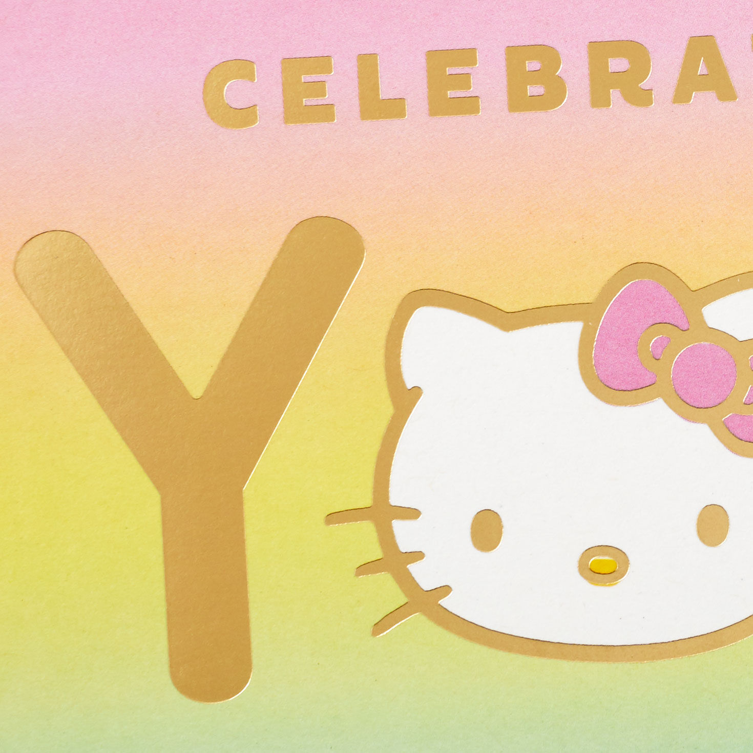 Rainbow Hello Kitty Birthday Card Card Front Detail image number 4