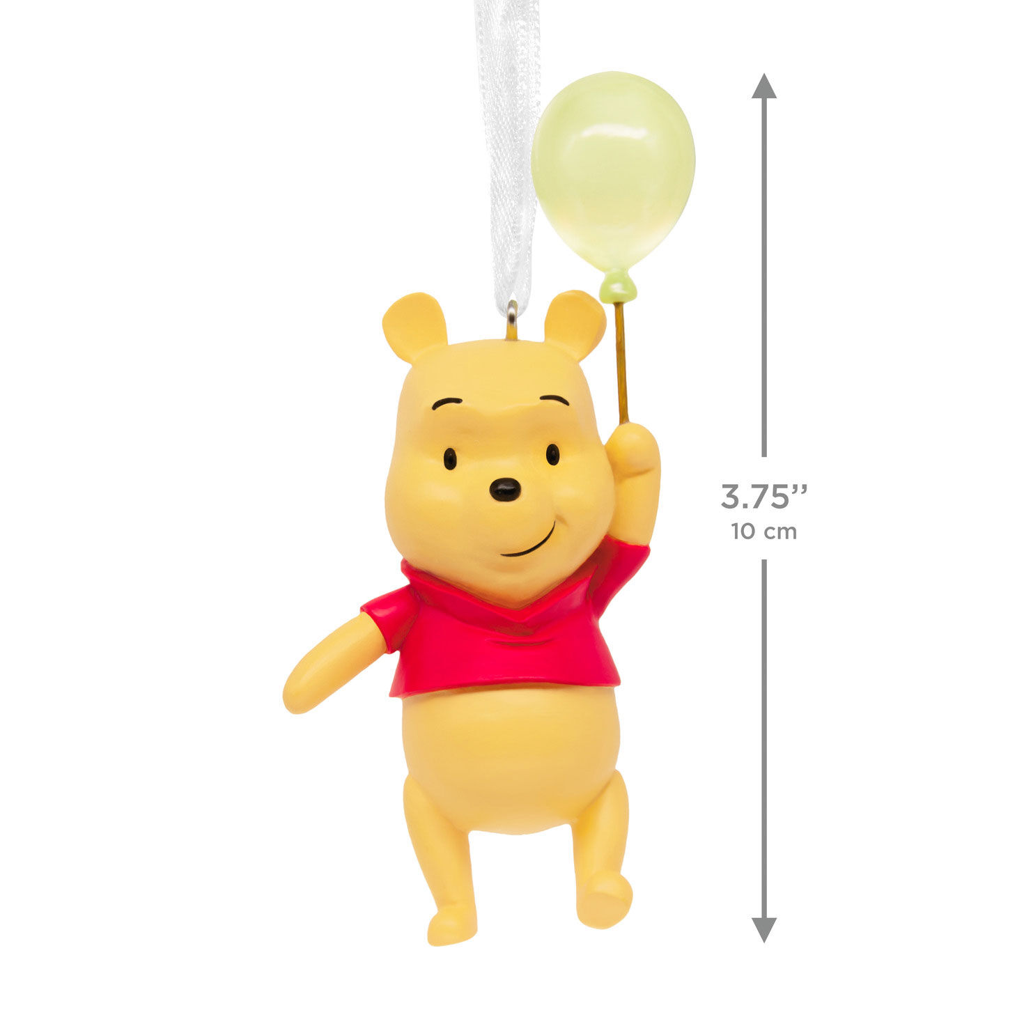 Winnie the Pooh With Balloon Christmas Ornament measurement image number 3