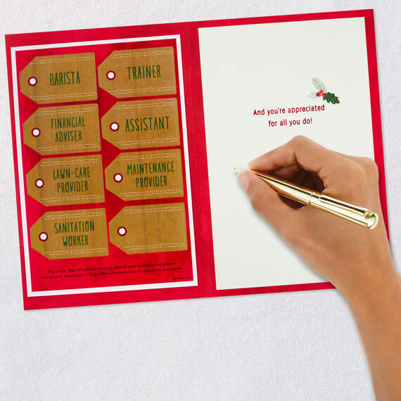 You're Appreciated Customizable Holiday Card With Service Provider Stickers, , large image number 7