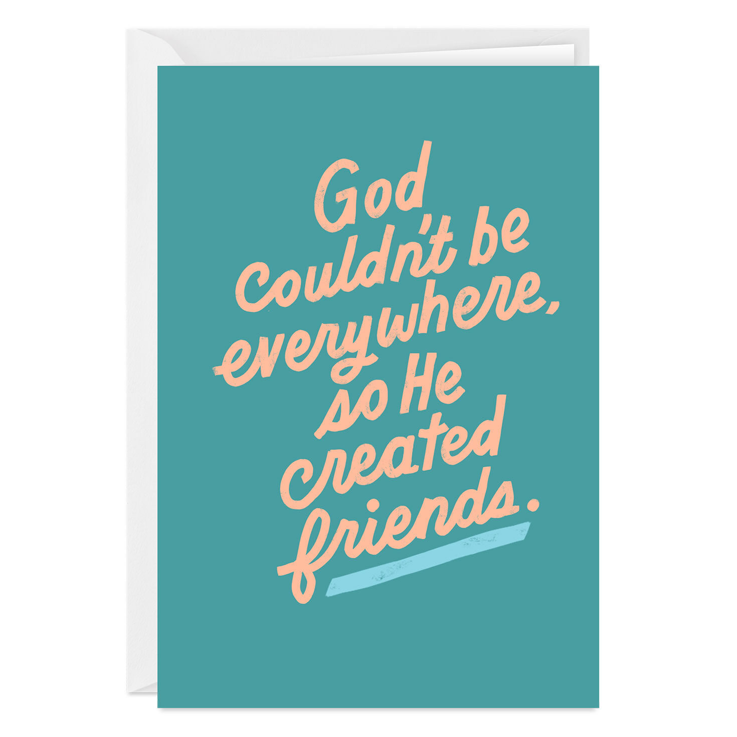 God Invented Friends Religious Custom Friendship Card