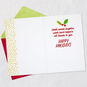 Green Wreath With Foil Christmas Thank You Card Open card with envelope image number 3