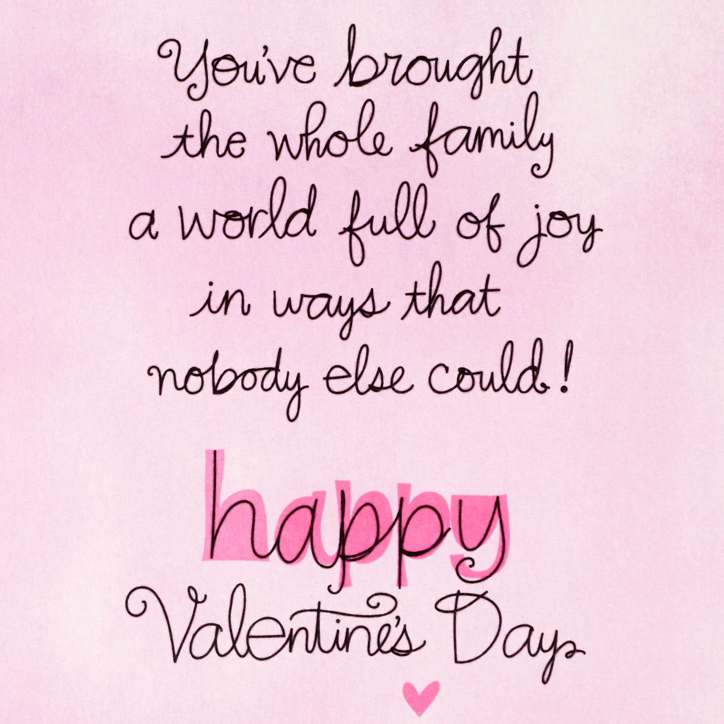 Pink Lettering and Black Bow Granddaughter Valentine Card Sentiment image number 3