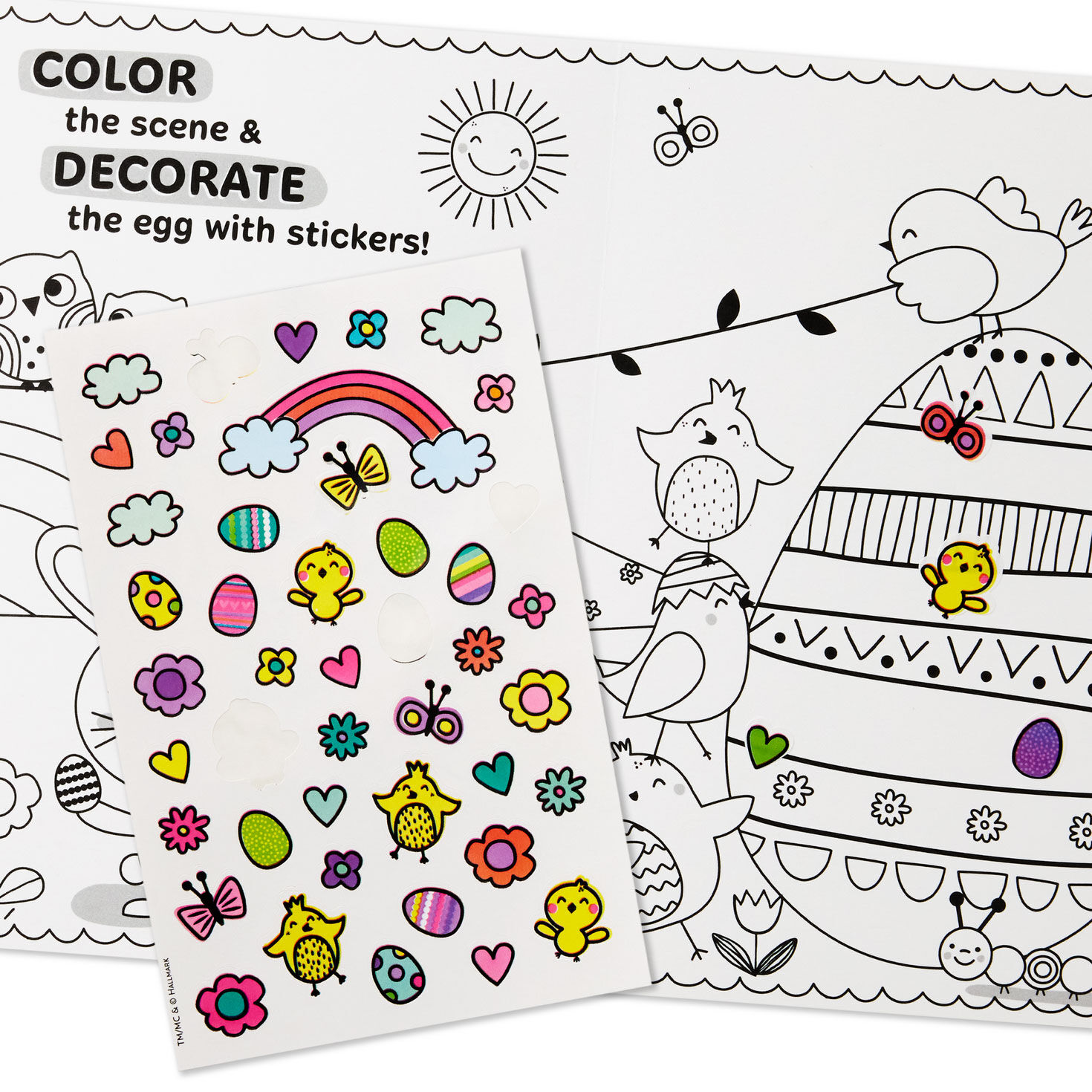 Bunny Coloring Activity Easter Card With Stickers attachment detail image number 5