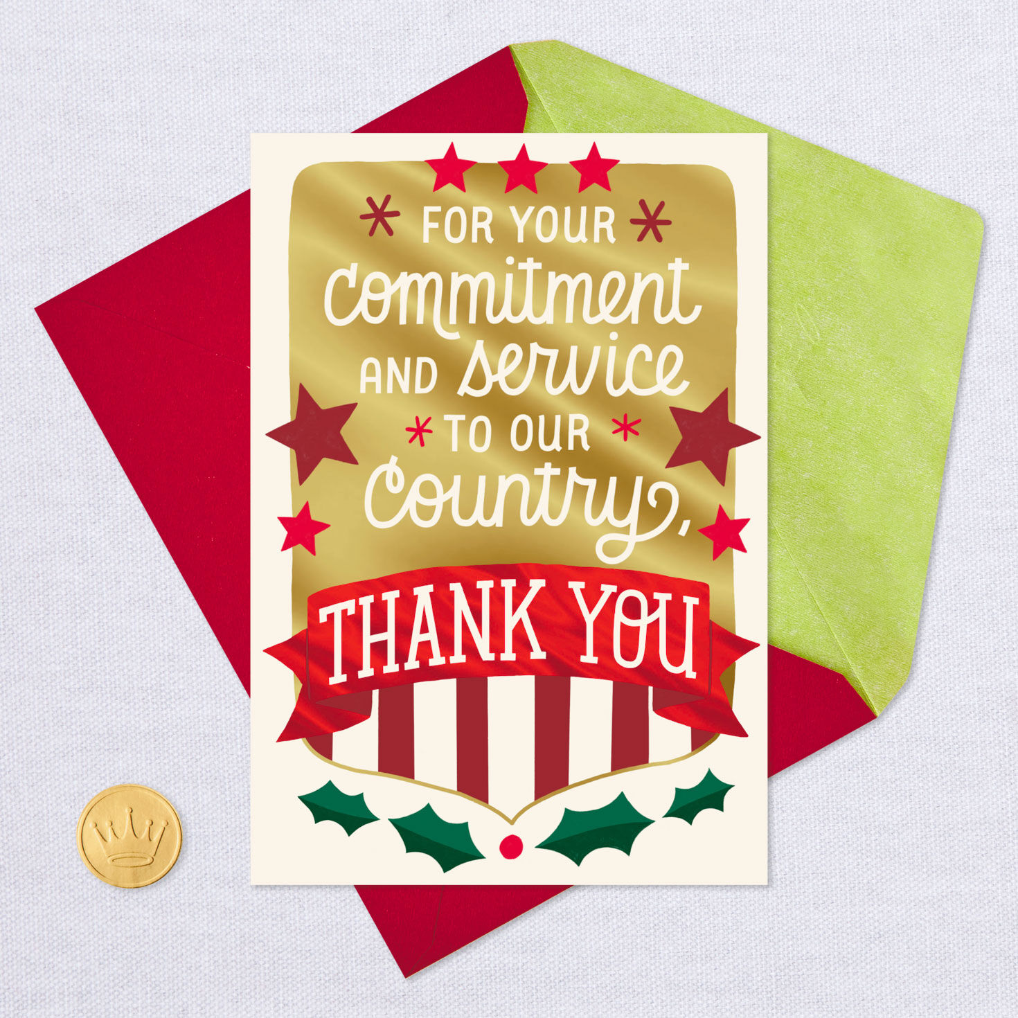 Home & Garden Hallmark Military Thank You Card Greeting Cards