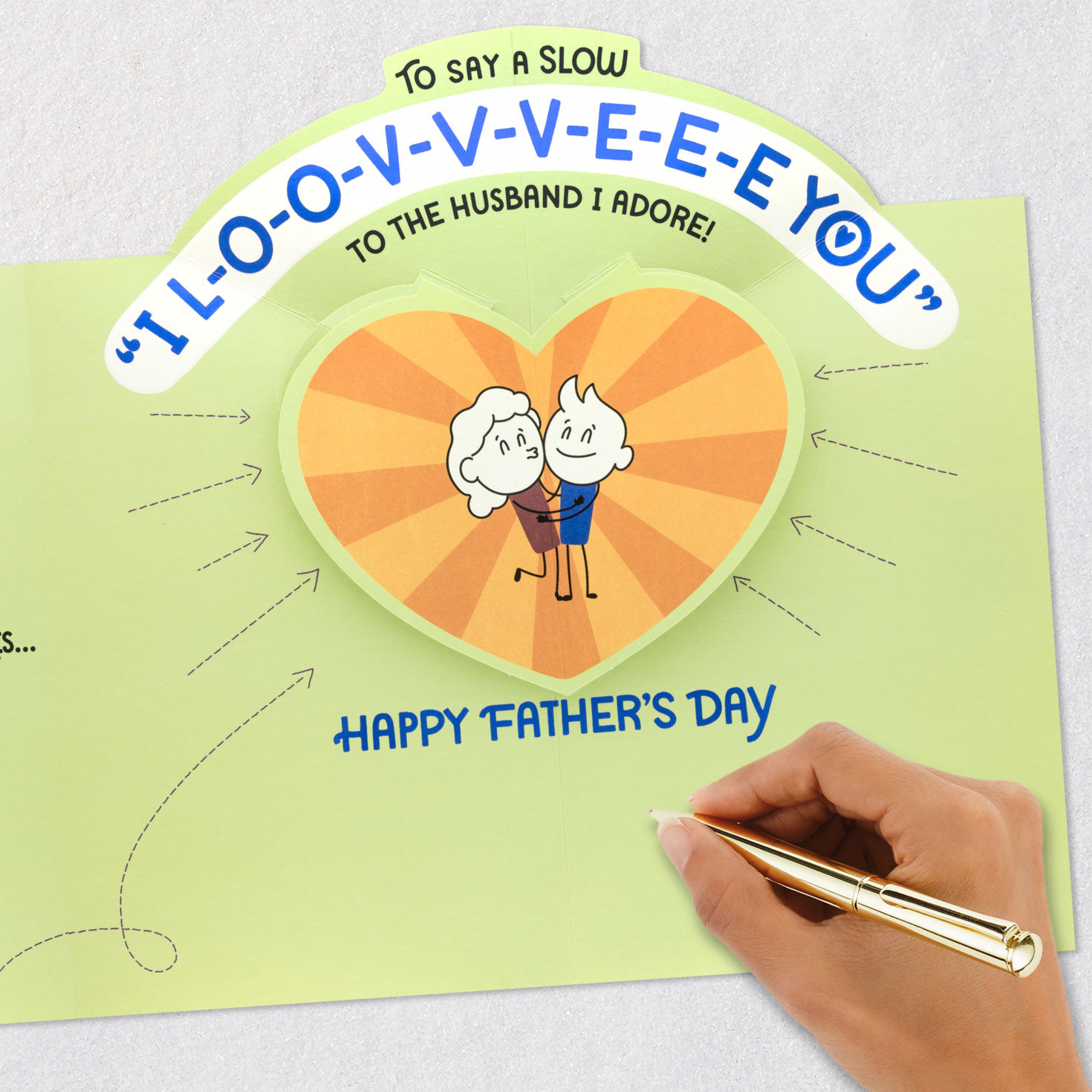 Cute Cartoon Family Father's Day Card signing card image number 8