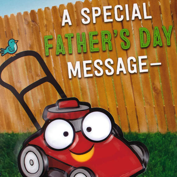 Talking Lawn Mower Funny Father's Day Card With Sound and Light, , large image number 4