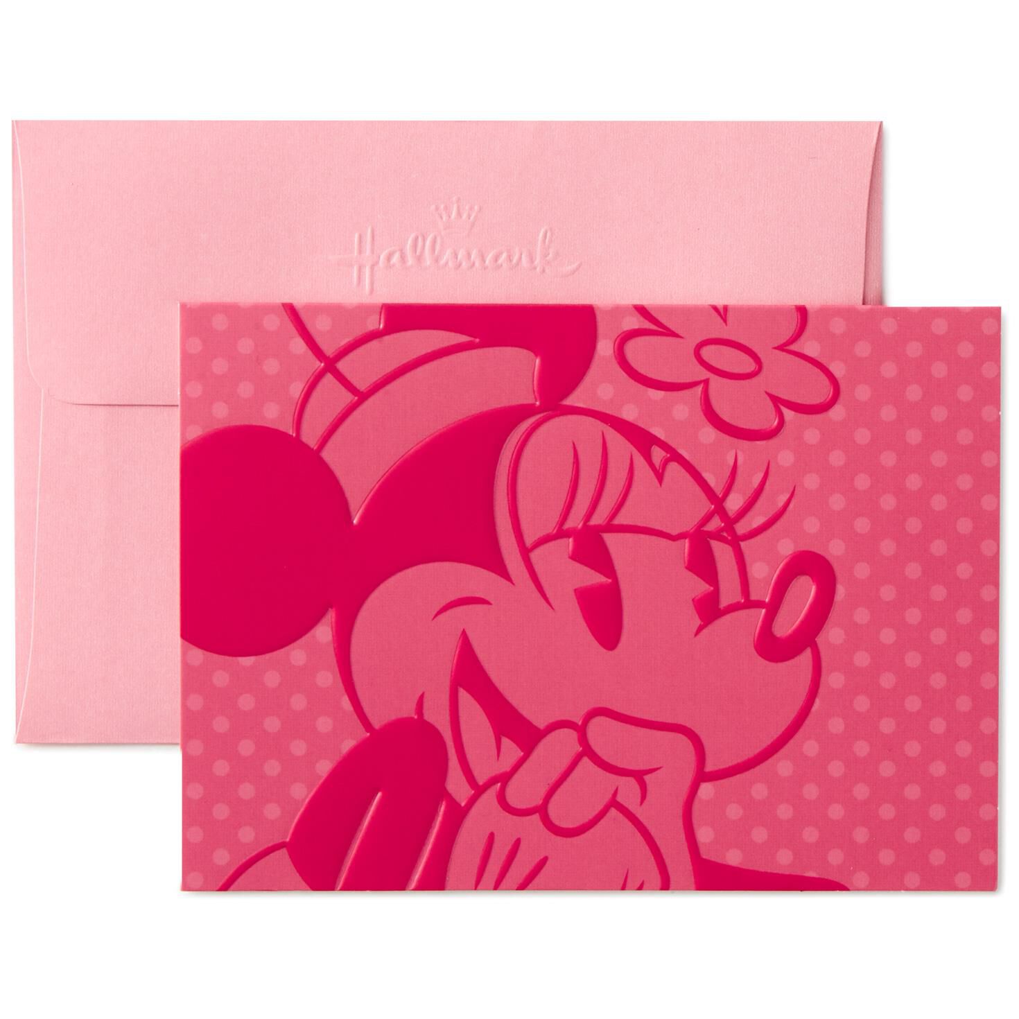 minnie mouse pink blank note cards pack of 10 note cards hallmark pink note cards