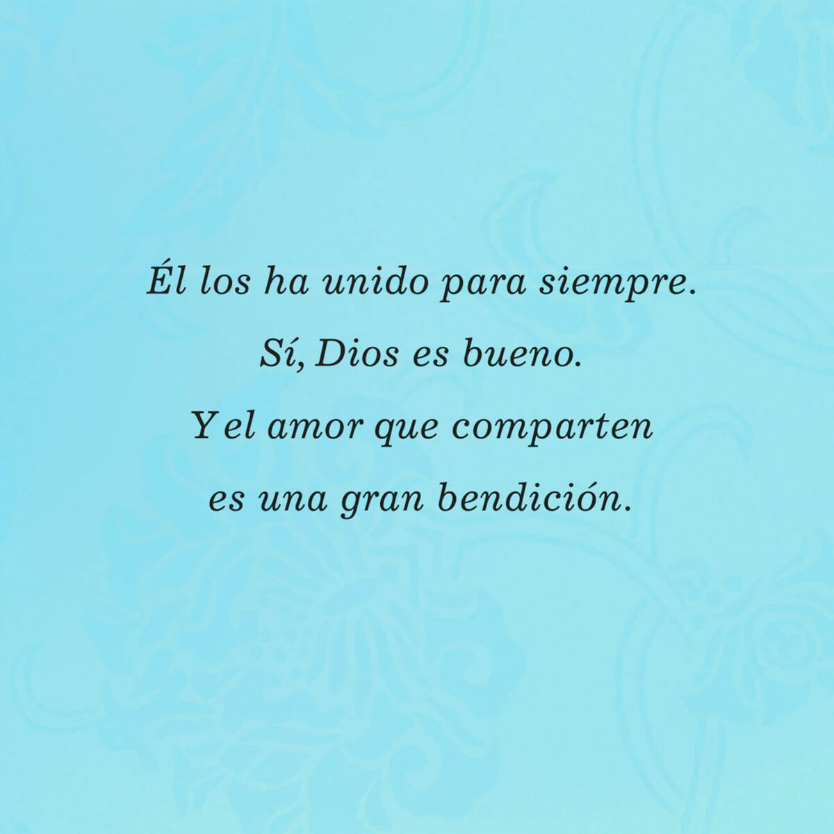 A Love So Blessed SpanishLanguage Religious Wedding Card Greeting