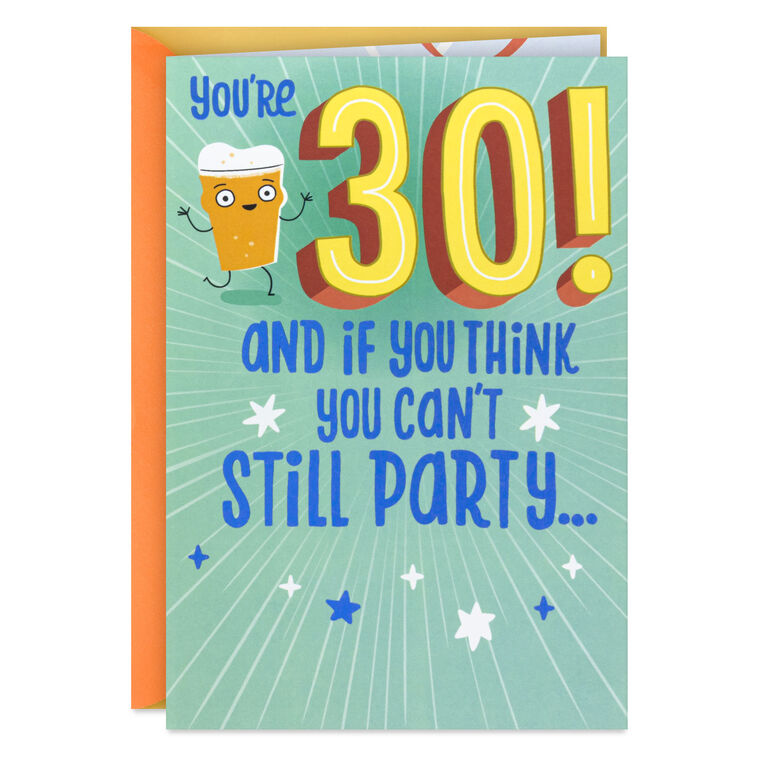 In Roman Numerals, It’s XXX 30th Pop-Up Birthday Card