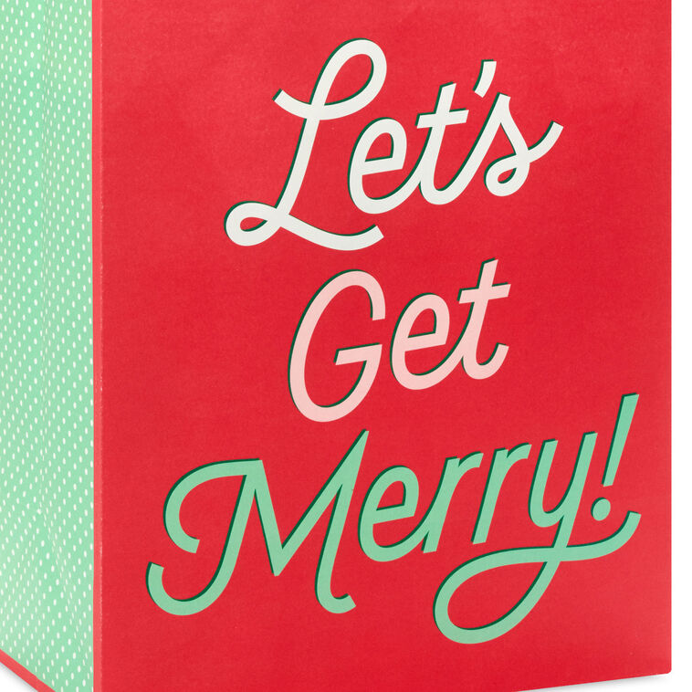 Let's Get Merry 8-Pack Assortment Christmas Gift Bag Bundle back image number 6