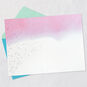 Watercolor Flowers and Sequins Blank Thank You Card  image number 2