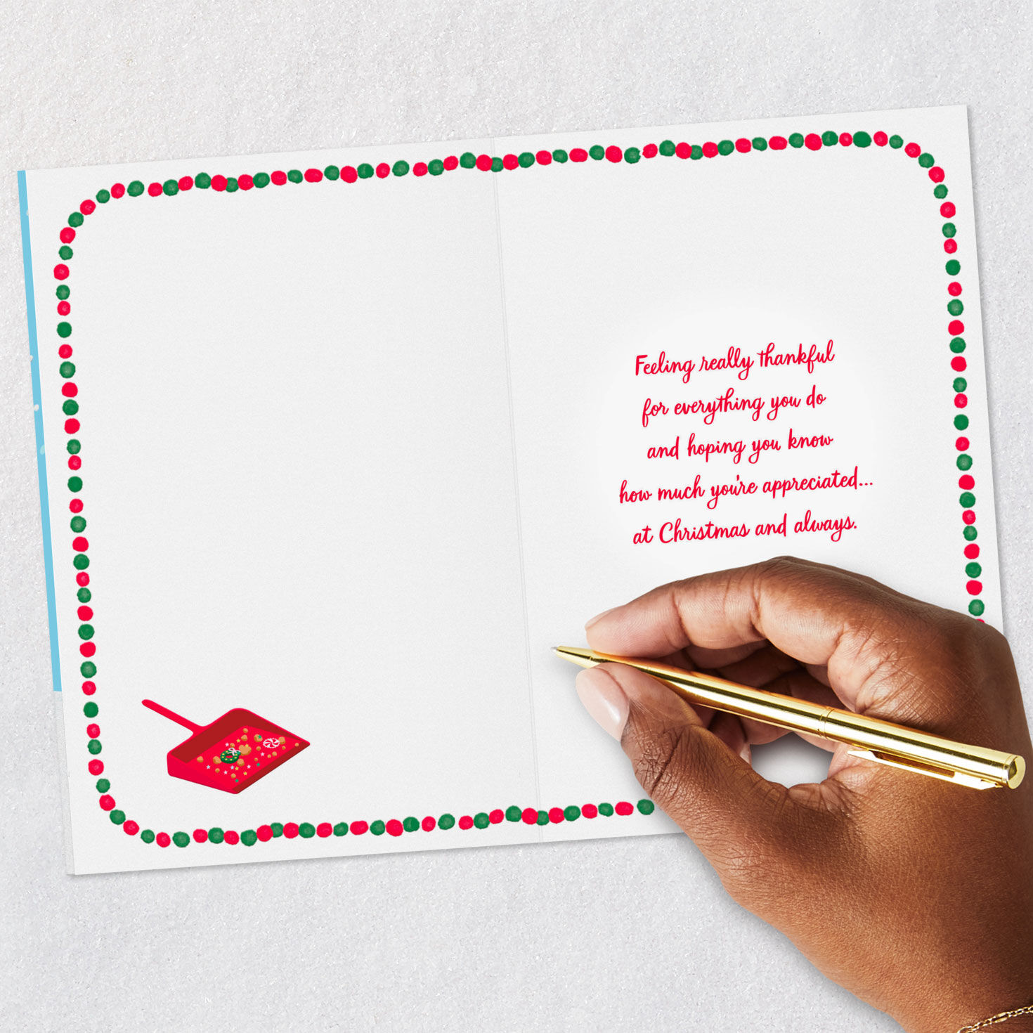 Gingerbread House Christmas Card for Housekeeper Signing card image number 6