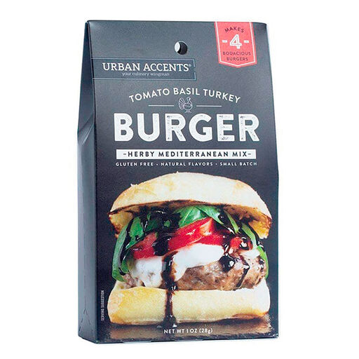 Urban Accents Tomato Basil Turkey Burger Mediterranean Seasoning Mix, 1 oz., 
