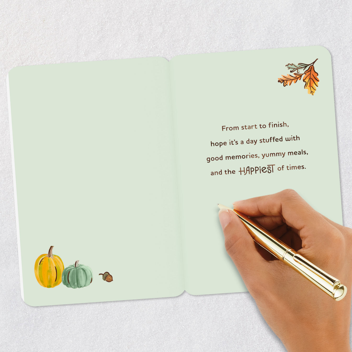 Fun Font Turkey Day Thanksgiving Card Signing card image number 6