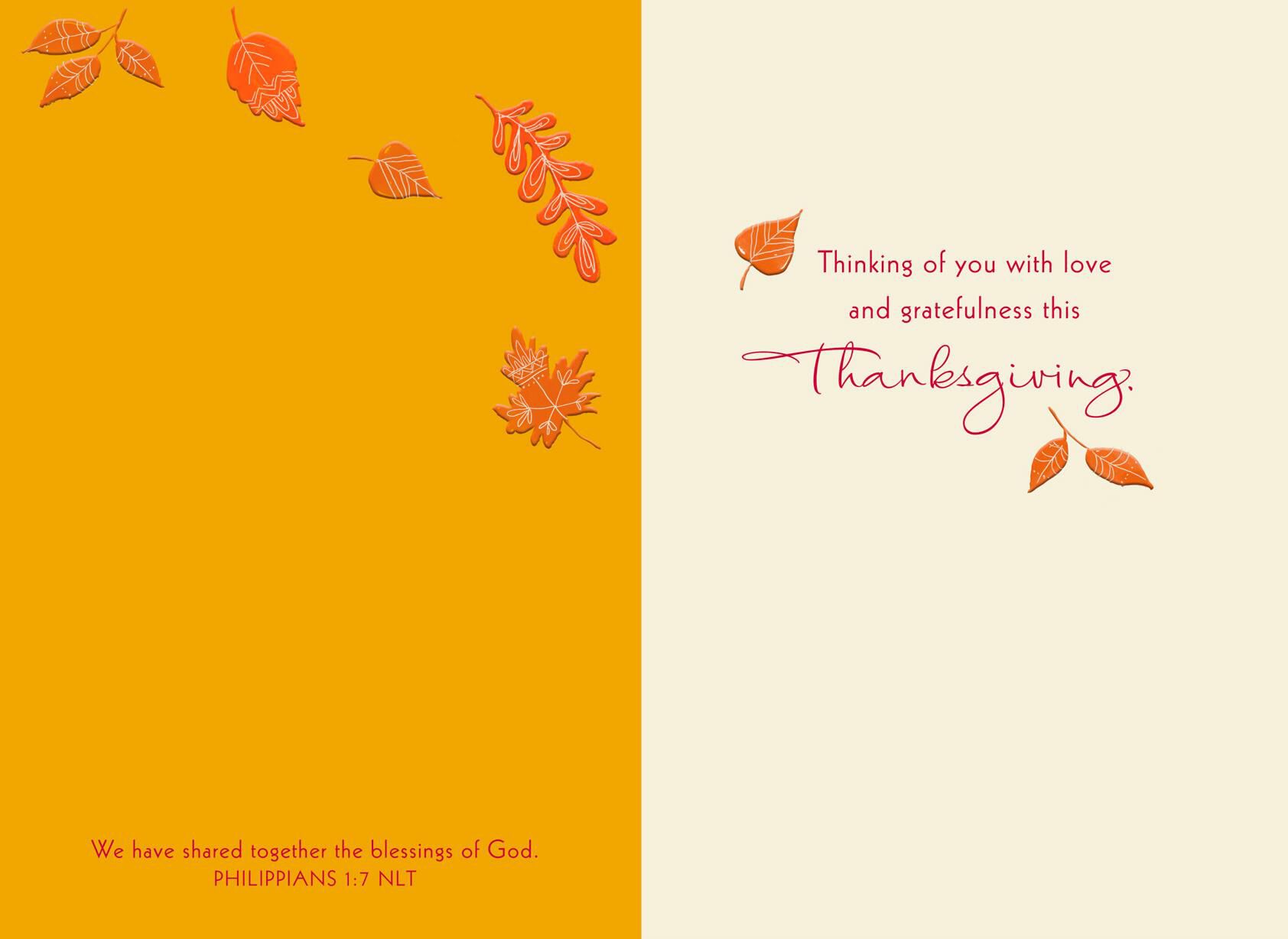 With Love and Gratefulness Religious Thanksgiving Card