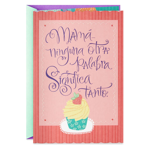 Floral Sparkles Spanish Language Birthday Card For Mom Greeting Cards Hallmark