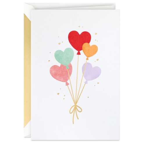 Happy Heart Day Balloons Valentine's Day Card, 