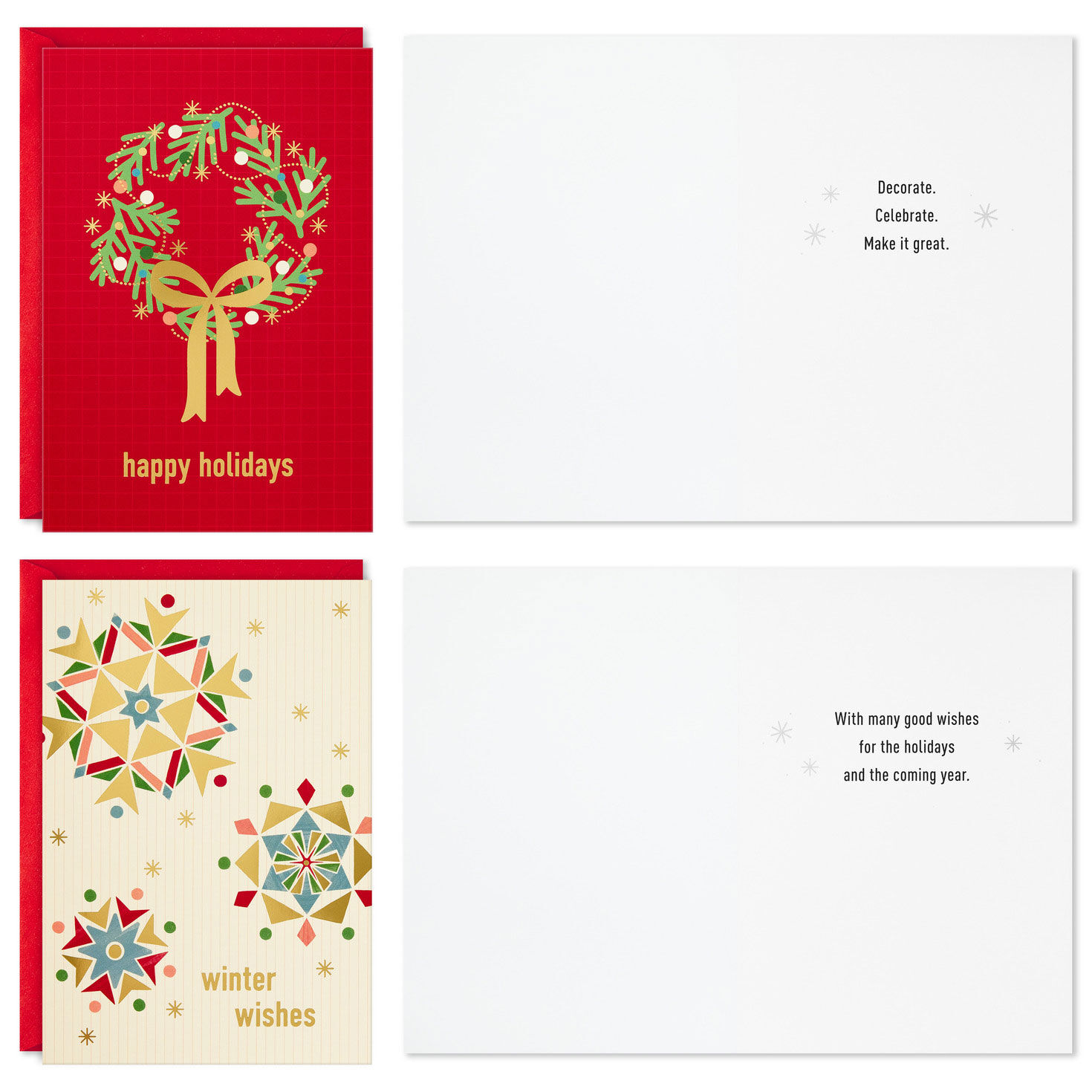 Modern Holidays Boxed Christmas Card Assortment Card Fronts with Sentiments image number 3