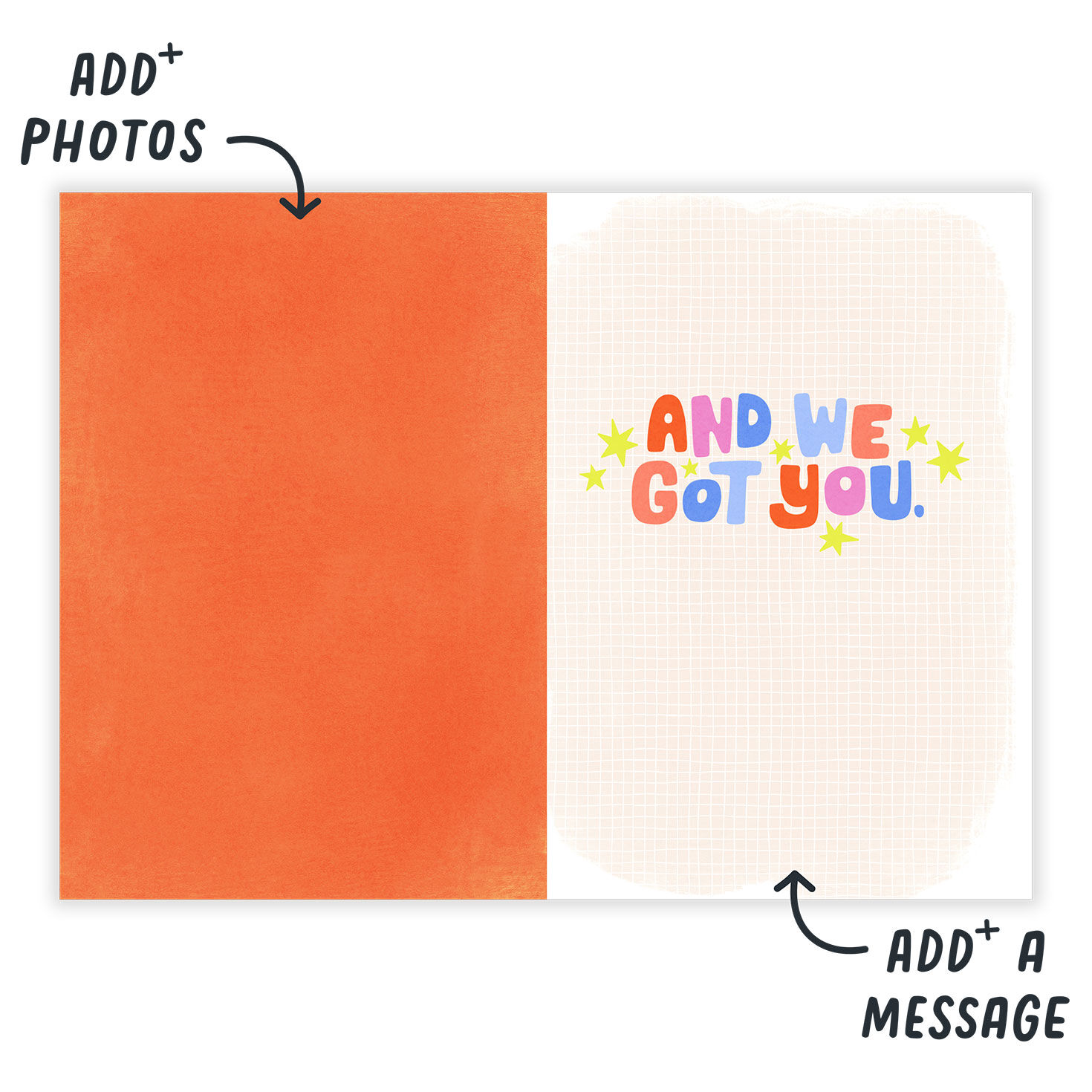 You Got This Colored Letters Personalized Card Open Card indicating personalization image number 3