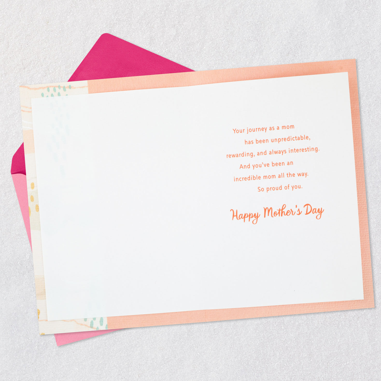 Abstract Watercolor Landscape Daughter Mother's Day Card Open card with envelope image number 3