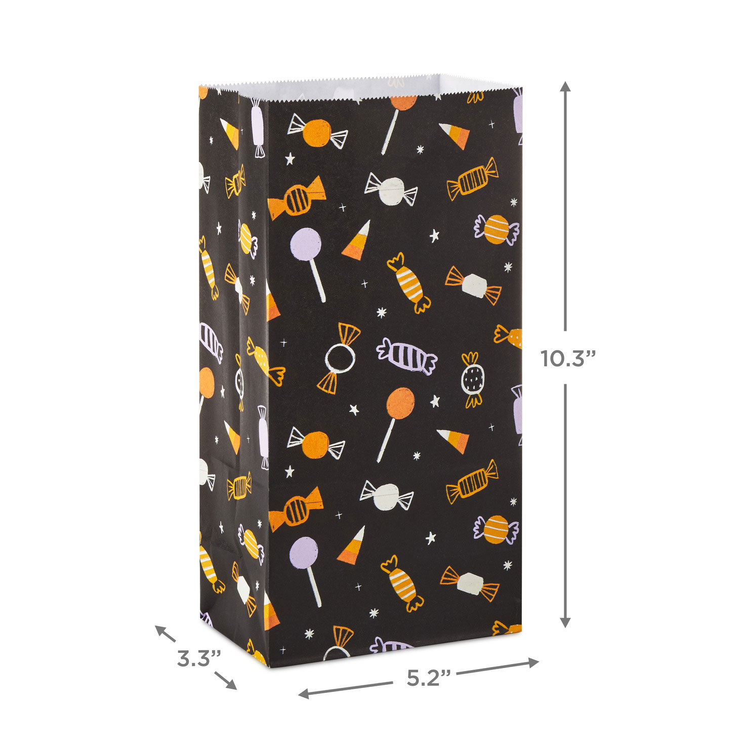 Halloween Candies on Black 12-Pack Goodie Bags With Sticker Seals for only USD 5.99 | Hallmark