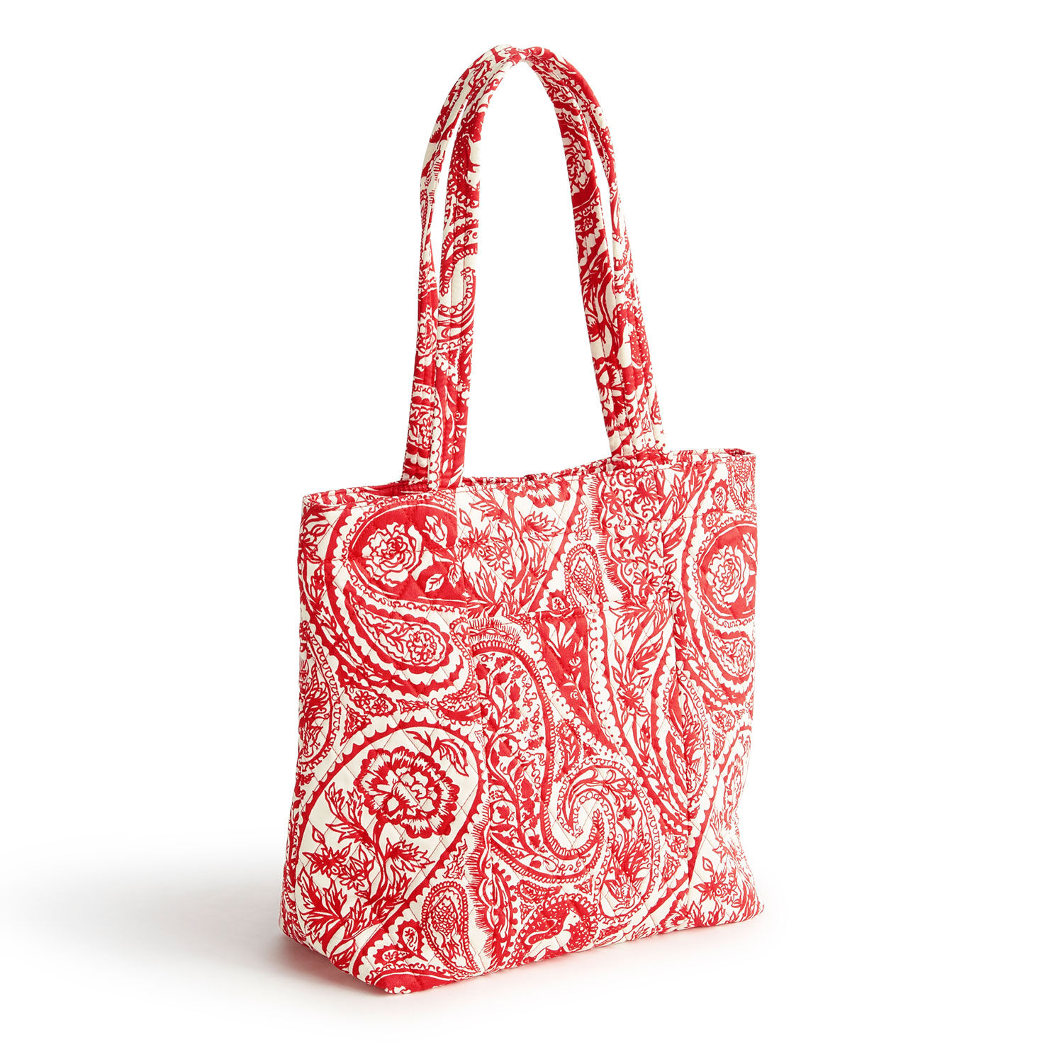 Small Original Tote in Red and White Paisley  image number 2