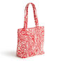 Small Original Tote in Red and White Paisley  image number 2