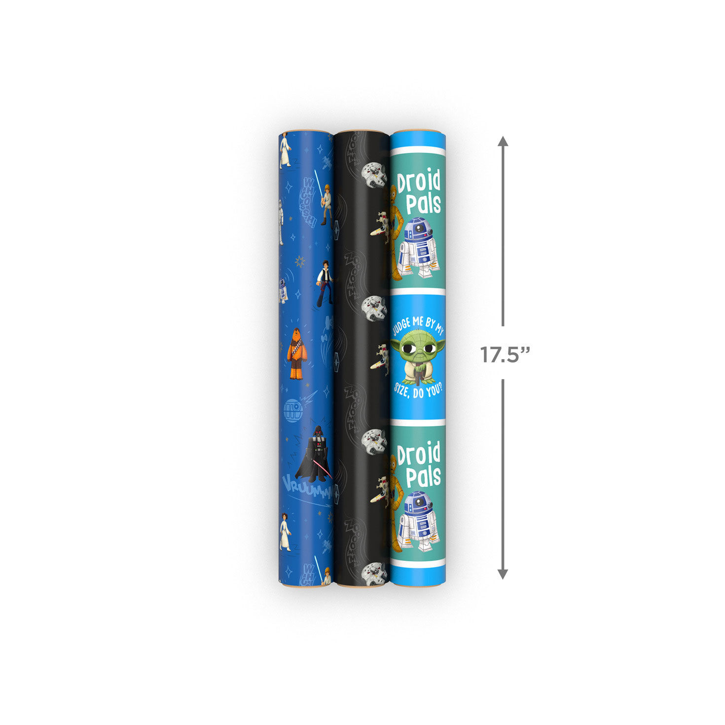 Star Wars Favorites Mini Gift Wrap Roll Trio measurement image number 8