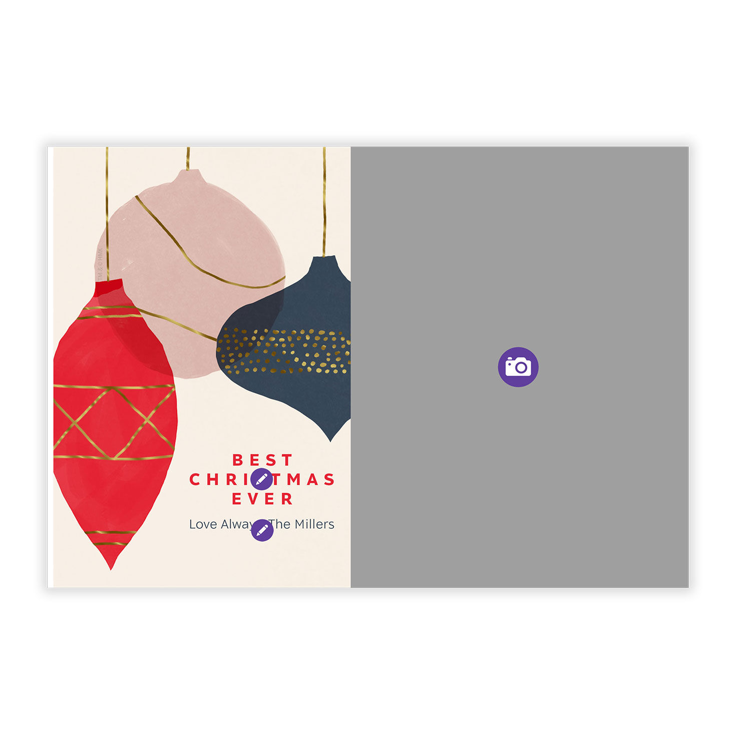 Modern Ornaments Flat Christmas Photo Card, , large image number 5