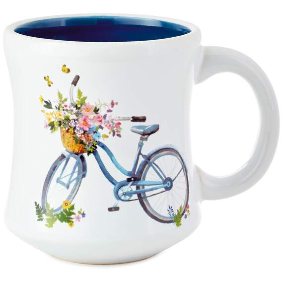 Bicycle With Flowers Ceramic Mug, 15 oz., , large image number 1