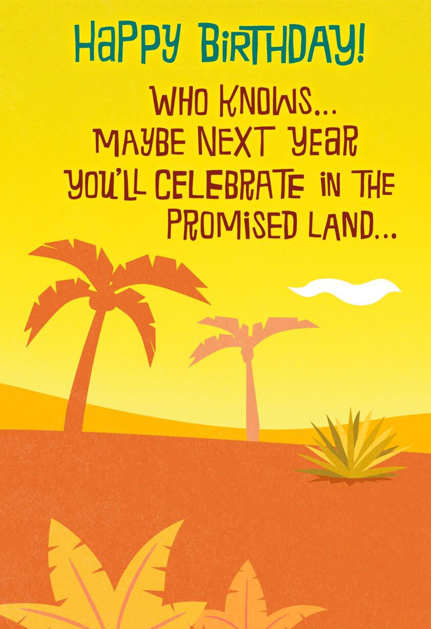Promised Land Funny Birthday Card