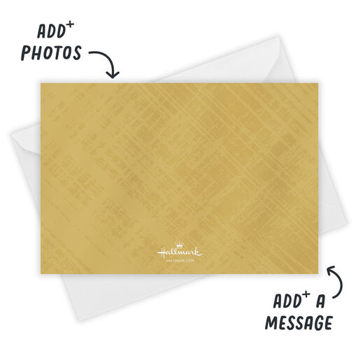 Elegant Gold Frame Flat Christmas Photo Card, 