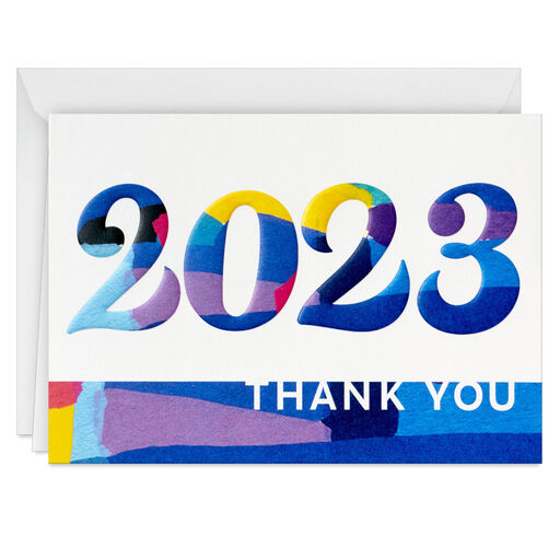 Brushstroke 2023 Graduation Blank Thank-You Note Cards, Pack of 10, 
