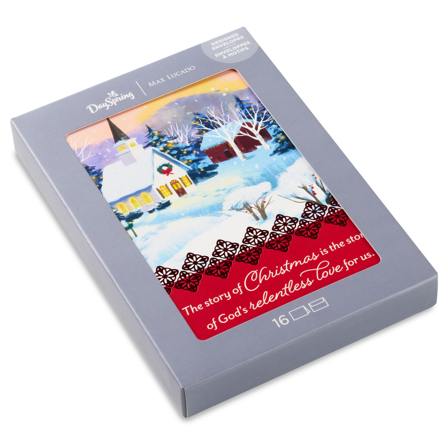 Max Lucado God's Love Religious Boxed Christmas Cards, Pack of 16