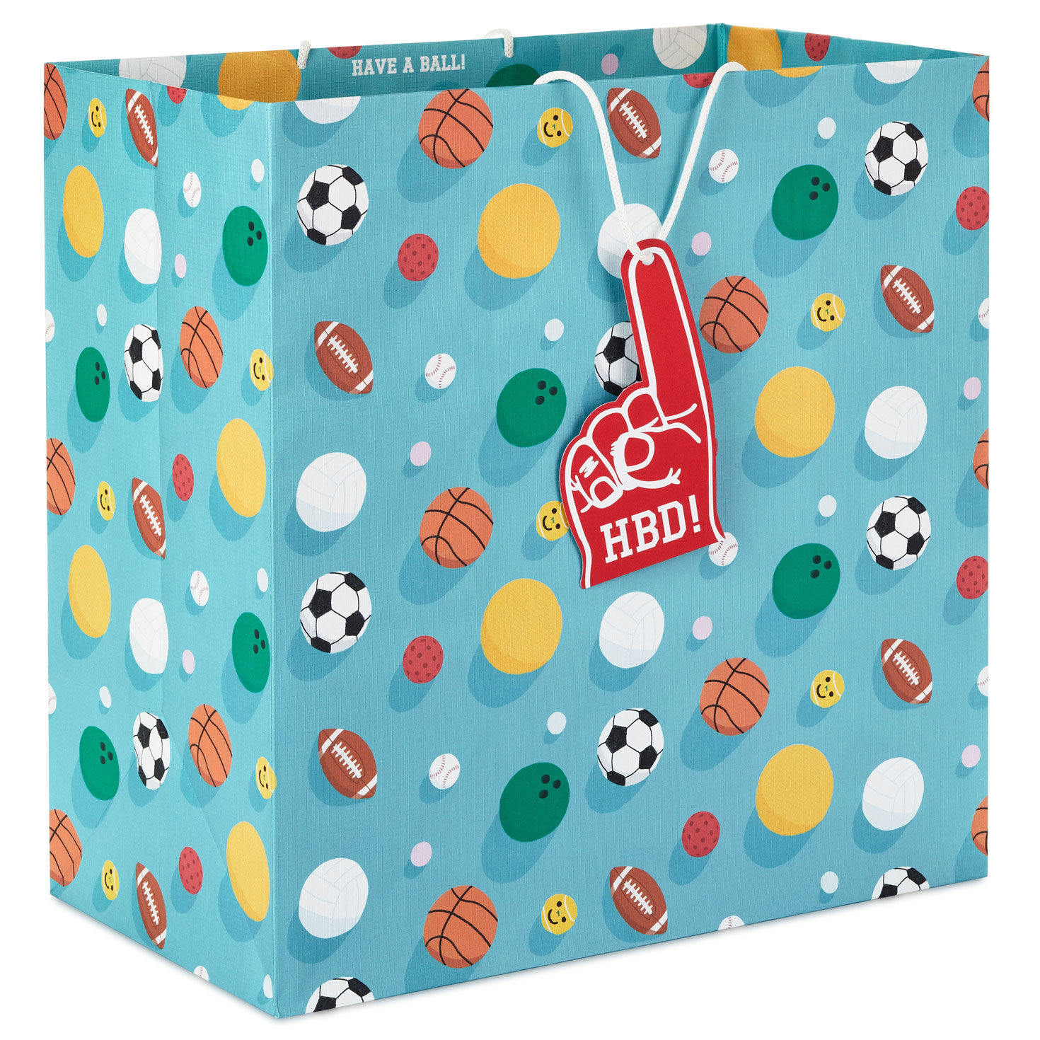 15" Sports Balls on Blue Extra-Deep Birthday Gift Bag for only USD 5.99 | Hallmark