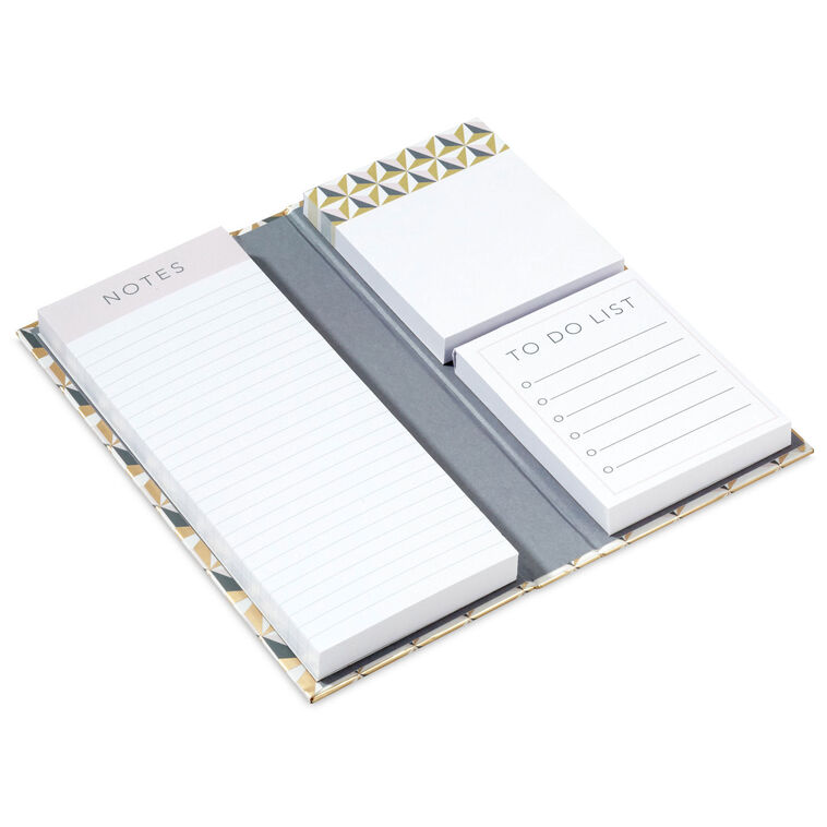 Geometric Pattern Folio With Memo Pads open image number 2