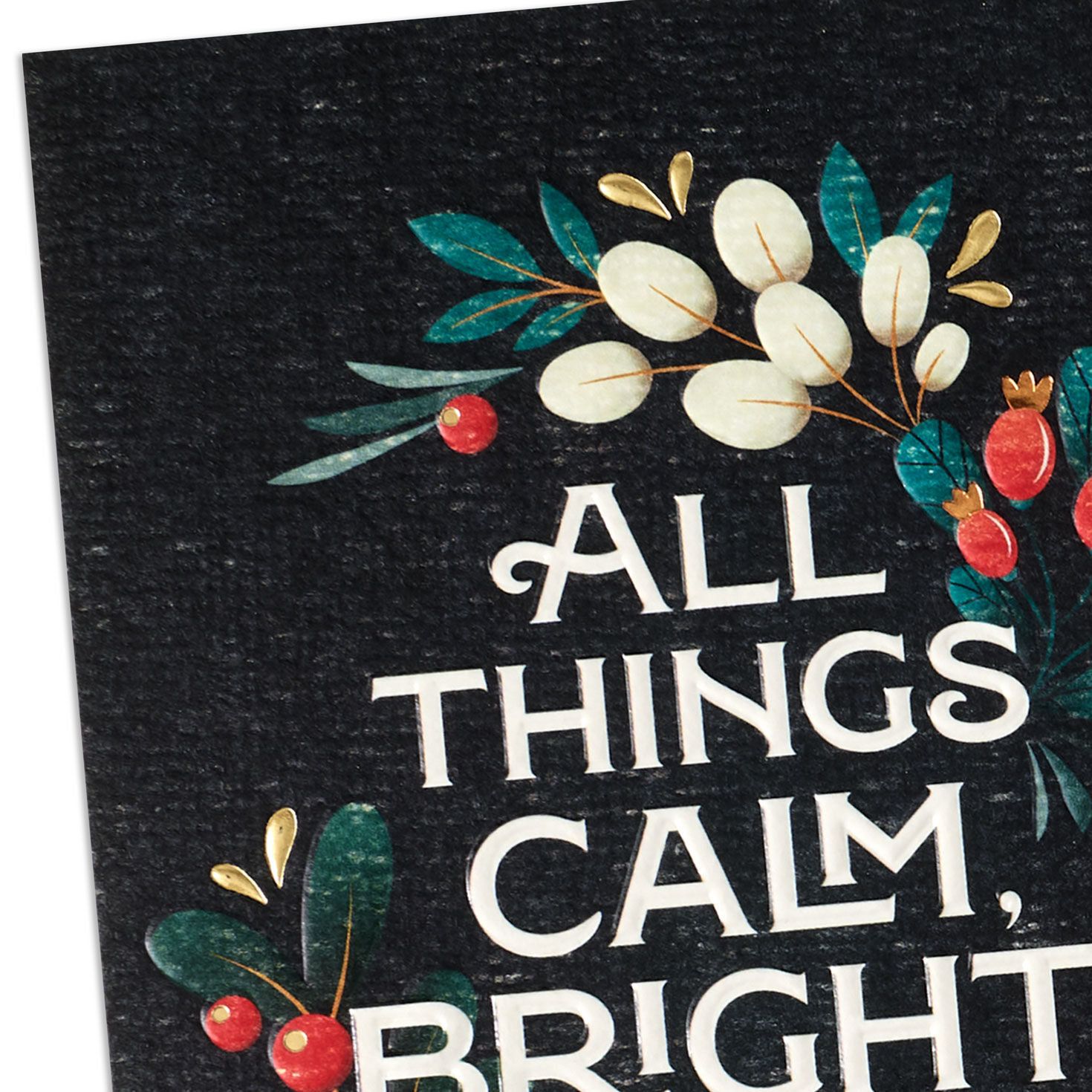 Modern Holly and Ivy Gift Card Holder Christmas Card Card Front Detail image number 5