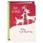Deer With Lights Christmas Card for Son and Wife Card Front image number 1