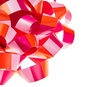 4.6" Pink and Coral Stripe Recyclable Gift Bow, Pink & Coral Stripe, large image number 4